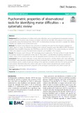 Psychometric properties of observational tools for identifying motor difficulties – a systematic review