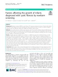 Factors affecting the growth of infants diagnosed with cystic fibrosis by newborn screening