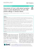 Assessment of Cow’s milk-related symptom scores in early identification of cow’s milk protein allergy in Chinese infants