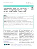 Understanding unplanned readmissions for children undergoing surgery in a single pediatric general surgical department