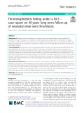 Thrombophlebitis hiding under a KILT – case report on 40 years long-term follow-up of neonatal renal vein thrombosis