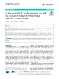 Lethal perinatal hypophosphatasia caused by a novel compound heterozygous mutation: A case report