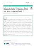 actors associated with diarrhea and acute respiratory infection in children under two years of age in rural Bangladesh