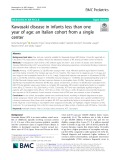 Kawasaki disease in infants less than one year of age: An Italian cohort from a single center