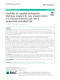 Feasibility of a guided participation discharge program for very preterm infants in a neonatal intensive care unit: A randomized controlled trial