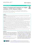 Impact of antiretroviral treatment on height evolution of HIV infected children