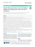 Growth data and tumour risk of 32 Chinese children and adolescents with 45,X/46,XY mosaicism