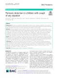 Pertussis detection in children with cough of any duration
