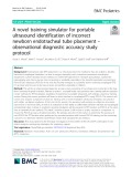 A novel training simulator for portable ultrasound identification of incorrect newborn endotracheal tube placement – observational diagnostic accuracy study protocol