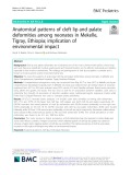 Anatomical patterns of cleft lip and palate deformities among neonates in Mekelle, Tigray, Ethiopia; implication of environmental impact