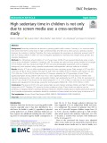 High sedentary time in children is not only due to screen media use: A cross-sectional study