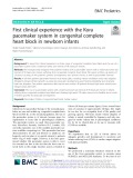 First clinical experience with the Kora pacemaker system in congenital complete heart block in newborn infants