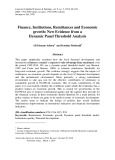 Finance, institutions, remittances and economic growth: new evidence from a dynamic panel threshold analysis