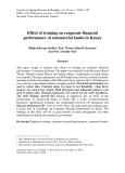 Effect of training on corporate financial performance of commercial banks in Kenya