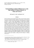 Family holding and board effectiveness on the risk-taking of financial industry in China and Taiwan