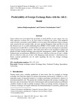 Predictability of foreign exchange rates with the AR(1) mode
