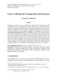 Factors affecting the exchange rate risk premium