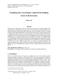 Estimating the cost of equity capital of the banking sector in the Eurozone