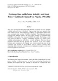 Exchange rate and inflation volatility and stock prices volatility: Evidence from Nigeria, 1986-2012
