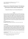 Linkage between financial development, trade openness and economic growth: Evidence from Saudi Arabia