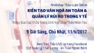 Bài giảng Kiến tạo văn hóa và an toàn quản lý rủi ro trong y tế