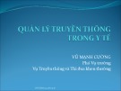 Bài giảng Quản lý truyền thông trong Y tế