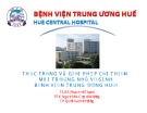 Bài giảng Thực trạng và giải pháp cải thiện môi trường nhà vệ sinh bệnh viện Trung ương Huế