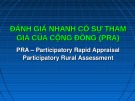 Bài giảng Đánh giá nhanh có sự tham gia của cộng đồng (PRA)