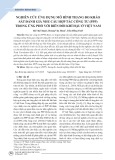 Nghiên cứu ứng dụng mô hình thang đo khảo sát đánh giá nhu cầu hợp tác công tư (PPP) trong ứng phó với biến đổi khí hậu ở Việt Nam