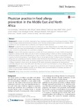 Physician practice in food allergy prevention in the Middle East and North Africa