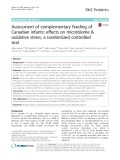 Assessment of complementary feeding of Canadian infants: Effects on microbiome & oxidative stress, a randomized controlled trial