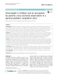 Overweight in children and its perception by parents: Cross-sectional observation in a general pediatric outpatient clinic