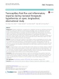 Transcapillary fluid flux and inflammatory response during neonatal therapeutic hypothermia: An open, longitudinal, observational study