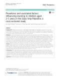 Prevalence and associated factors influencing stunting in children aged 2–5 years in the Gaza Strip-Palestine: A cross-sectional study