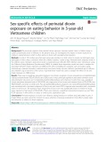 Sex-specific effects of perinatal dioxin exposure on eating behavior in 3-year-old Vietnamese children