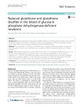 Reduced glutathione and glutathione disulfide in the blood of glucose-6- phosphate dehydrogenase-deficient newborns