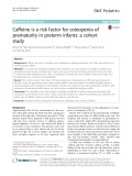 Caffeine is a risk factor for osteopenia of prematurity in preterm infants: A cohort study