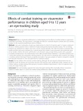 Effects of combat training on visuomotor performance in children aged 9 to 12 years - an eye-tracking study