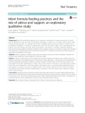 Infant formula feeding practices and the role of advice and support: An exploratory qualitative study