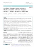 Histologic chorioamnionitis in preterm infants: Correlation with brain magnetic resonance imaging at term equivalent age