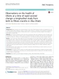 Observations on the health of infants at a time of rapid societal change: A longitudinal study from birth to fifteen months in Abu Dhabi