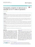 Sonographic evaluation of adrenal size in neonates (23 to 41 weeks of gestation)