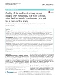 Quality of life and trust among young people with narcolepsy and their families, after the Pandemrix® vaccination: Protocol for a case-control study