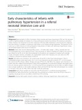 Early characteristics of infants with pulmonary hypertension in a referral neonatal intensive care unit