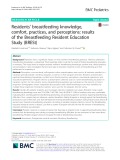 Residents’ breastfeeding knowledge, comfort, practices, and perceptions: Results of the Breastfeeding Resident Education Study (BRESt)
