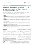 Biomarkers of endothelial dysfunction predict sepsis mortality in young infants: A matched case-control study