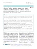 Effect of infant feeding practices on iron status in a cohort study of Bolivian infants