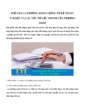 Thế nào là phương pháp chứng từ kế toán? Ý nghĩa và các yếu tố cấu thành của phương pháp