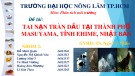 Bài thuyết trình môn Phân tích môi trường: Tai nạn tràn dầu tại thành phố Masuyama, tỉnh Ehime, Nhật Bản