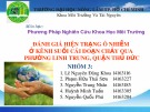 Bài thuyết trình môn Phương pháp nghiên cứu khoa học môi trường: Đánh giá hiện trạng ô nhiễm ở kênh suối cái đoạn chảy qua phường Linh Trung, quận Thủ đức